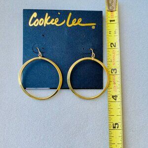 Vintage Cookie Lee drop hoop earrings